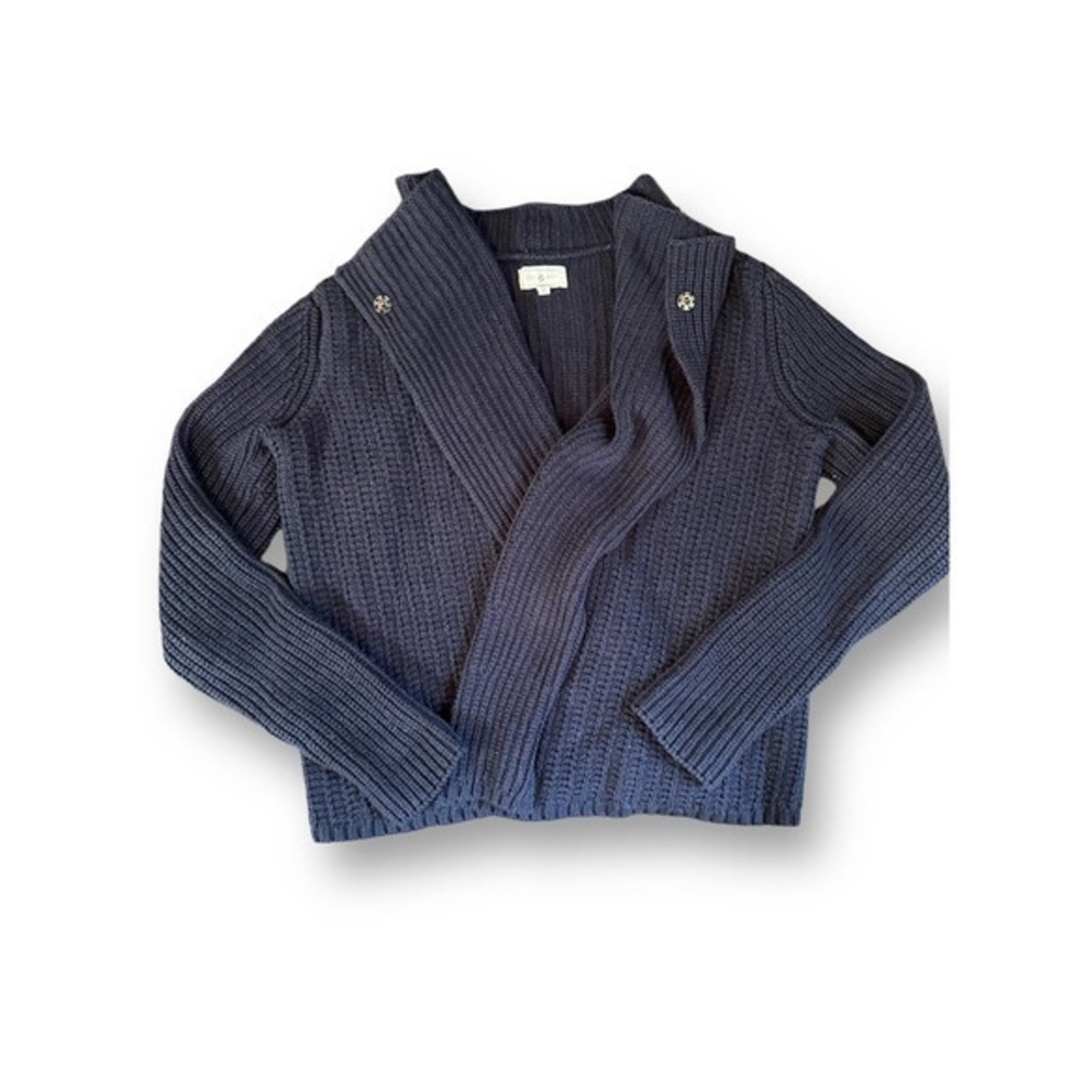 Lou & Grey Navy Blue Knit Sweater Cardigan Medium